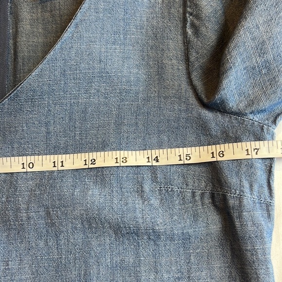 J Crew Chambray Ruffle 3/4 sleeve Dress size 4 - Picture 7 of 9